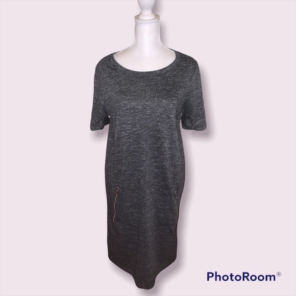 Gap True Black Pocket T-Shirt Dress Size Small Tall - Picture 1 of 5